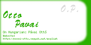 otto pavai business card