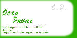 otto pavai business card
